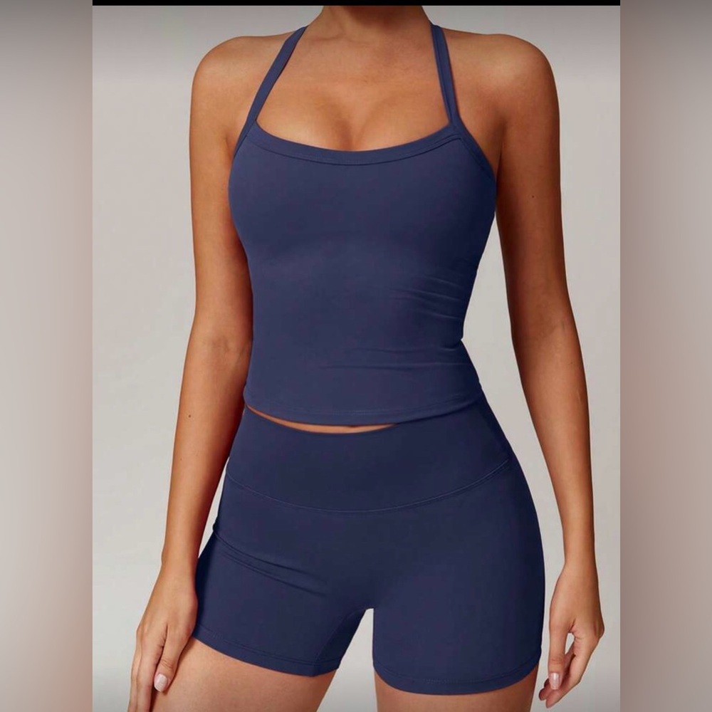 Women's Navy Blue Workout Set